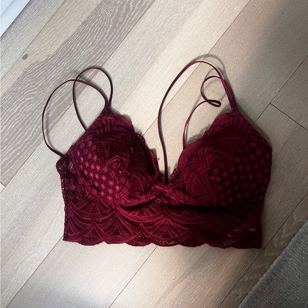 Auden Lace Bralette in Rich Burgundy